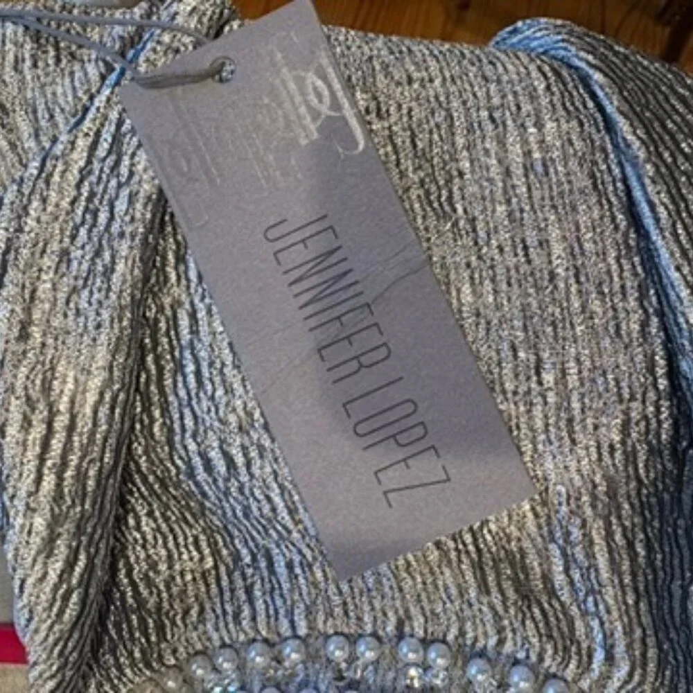 Jennifer Lopez Mini, Fit & Flare, A-Line SILVER dress - Picture 8 of 8